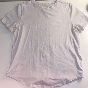white lululemon T-shirt